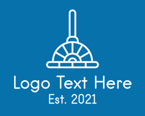 Toilet - Abstract Arch Plunger logo design