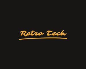 SImple Retro Script logo design