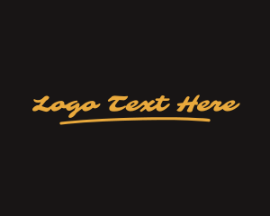 SImple Retro Script Logo