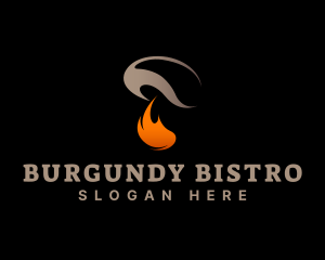 Fire Mushroom Restaurant logo design