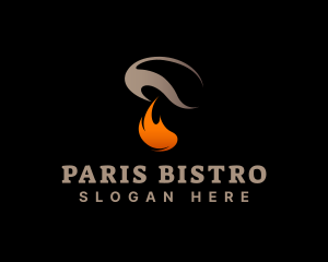 Fire Mushroom Restaurant logo design