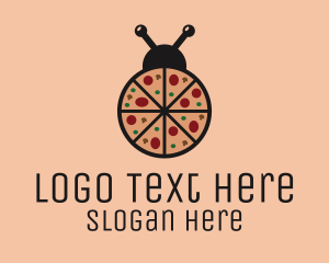 Insect - Ladybug Pizza Restaurant logo design