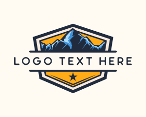 Trekking - Mountain Peak Alps logo design