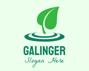 Organic Leaf Planting Logo