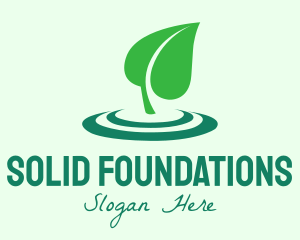 Organic Leaf Planting Logo