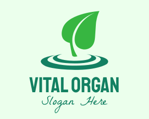 Organic Leaf Planting logo design