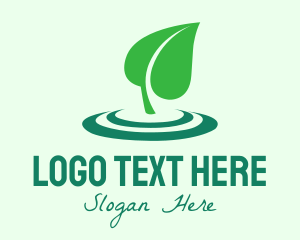 Biological - Organic Leaf Planting logo design