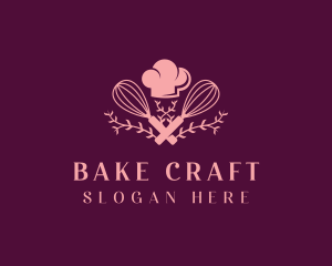 Baking Whisk Pastry Chef logo design