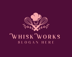 Baking Whisk Pastry Chef logo design