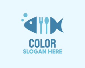 Tilapia - Fish Seafood Cutlery Diner logo design