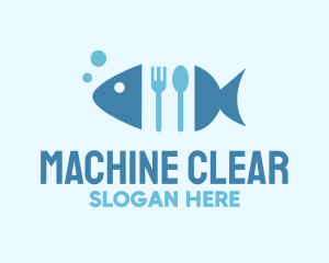 Cutlery - Fish Seafood Cutlery Diner logo design