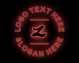 Karaoke - Red Neon Letter logo design