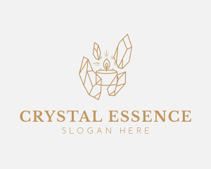 Wellness Candle Crystal logo design