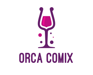 Purple Wine Glass Logo