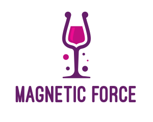 Purple Wine Glass logo design