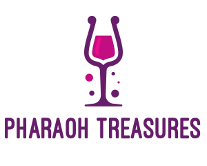 Purple Wine Glass logo design