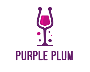 Purple - Purple Wine Glass logo design