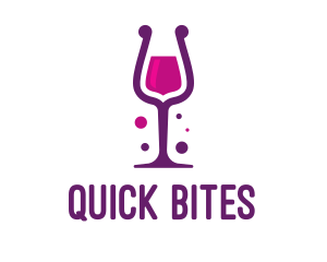 Purple Wine Glass logo design