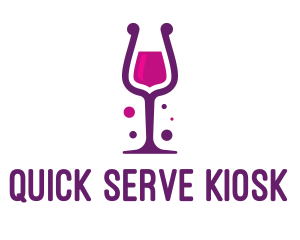 Purple Wine Glass logo design