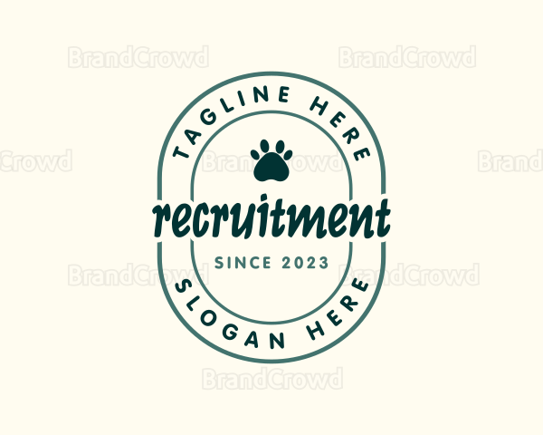 Pet Paw Vet Business Logo