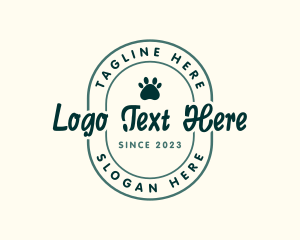 Paw - Pet Paw Vet Business logo design