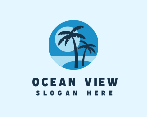 Palm Tree Island Resort logo design