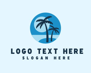 Island - Palm Tree Island Resort logo design