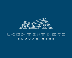 Residence - Modern House Roofing logo design