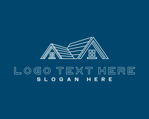Modern House Roofing Logo