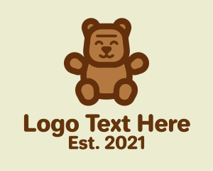 Bear - Brown Teddy Bear logo design