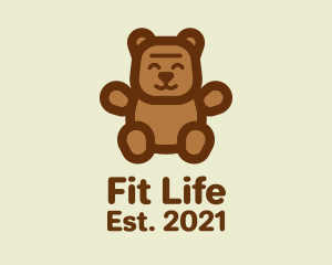 Toy Shop - Brown Teddy Bear logo design