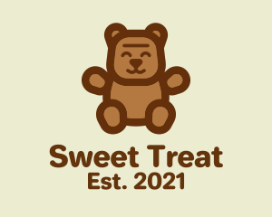 Brown Teddy Bear logo design