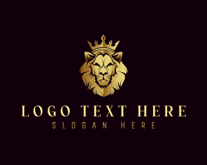 Elegant - Royal Crown Lion logo design