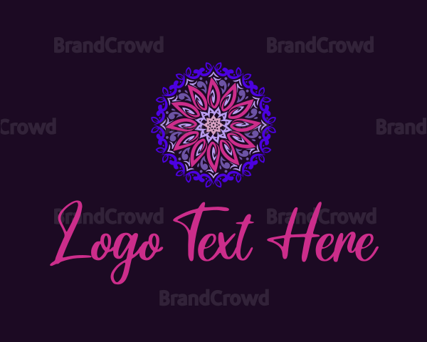 Abstract Floral Mandala Logo