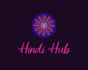 Hindi - Abstract Floral Mandala logo design