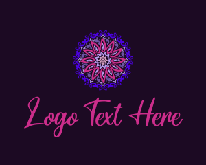 Buddhism - Abstract Floral Mandala logo design