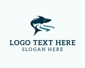 Fish Tank - Shark Surf Zoo logo design