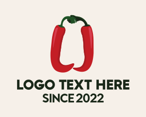Chilli - Hand Spicy Pepper logo design