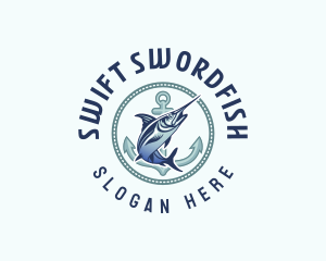 Marine Anchor Fish logo design