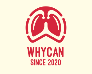 Body Organ - Red Respiratory Lungs logo design