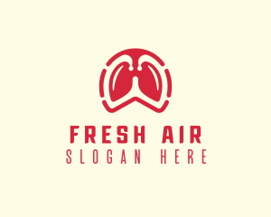 Respiratory Lung Oxygen logo design