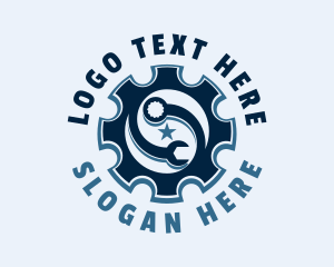 Cogwheel - Wrench Cog Mechanic logo design
