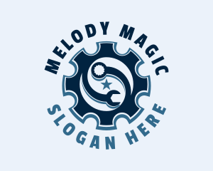 Wrench Cog Mechanic Logo