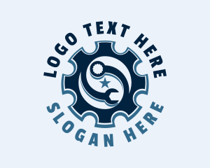 Wrench Cog Mechanic Logo