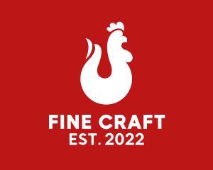 Fire Chicken Barbecue  logo design