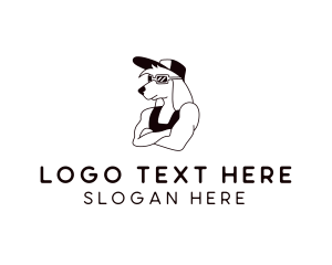 Siberian Husky - Pet Dog Grooming logo design