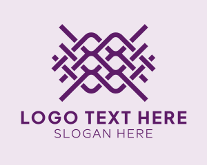 Fibre - Interlaced Textile Pattern logo design