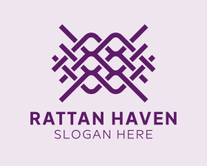 Rattan - Interlaced Textile Pattern logo design