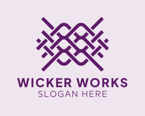 Wicker - Interlaced Textile Pattern logo design