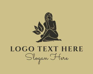Yoga - Sitting Sexy Lady logo design